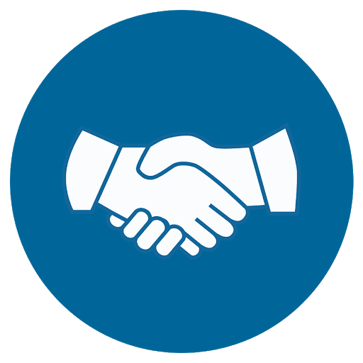 Icon Kreuz in blauem Kreis